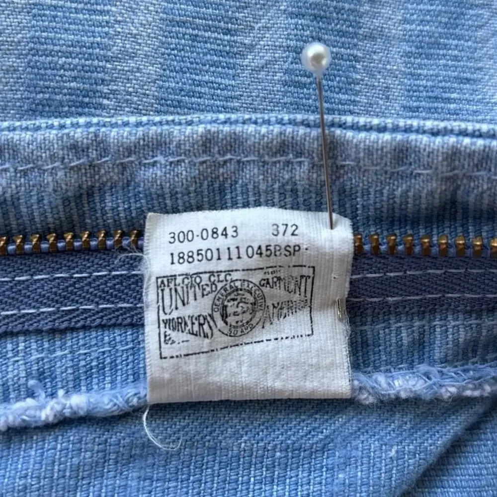 Vintage 80s Lee Riders 300 Series USA Striped Denim High Rise Mom Jeans 11
